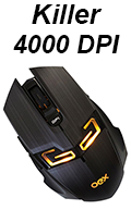 Mouse gamer OEX MS312 Killer 4000 dpi 6 botes 125Hz