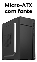 Gabinete micro-ATX C3Tech MT-34BK com fonte 200W 2 USB e udio