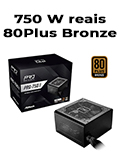 Fonte ATX v3.1 750W ASrock PRO-750B 80 plus bronze garantia: 3 anos
