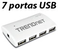 HUB USB 2.0 Trendnet TU2-700, 7 portas c/ fonte AC