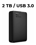 HD externo WD Elements WDBU6Y0020BBK 2TB  USB 5 Gbps