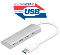 HUB USB 3.0 Comtac aluminium 9305 c/ 4 portas s/ fonte#100