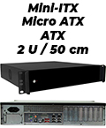 Gabinete rack 2U ATX 3Etec 19 pol. 50 cm prof. 8 slots2