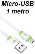 Cabo micro USB C3Tech CB-100 branco Fast Charge 1m