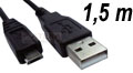 Cabo micro USB 5 pinos c/ 1,5 m, USB 2.0 Roxline 90215