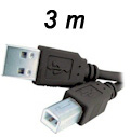 Cabo USB 2.0 p/ impressora 11106 AxB Md9 c/ 3 m Labramo