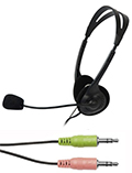 Headset c/ microfone C3Tech VoiceLight 2 P2 de 3,5mm#100