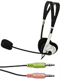 Headset c/ microfone C3Tech VoiceLight 2 P2 de 3,5mm#100
