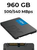 HD SSD 960GB Crucial CT960BX500SSD1 500/540 MBps #98