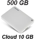 HD externo 500GB Toshiba Canvio ConnectII USB3 c/ Cloud#98