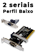 Placa PCI serial, 2 portas FlexPort F1122e baixo perfil2