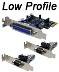 Placa PCI-e, 2 seriais 1 paralela FlexPort perfil baixo2