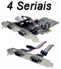 Placa serial PCIe 4 portas FlexPort F2141E4 perfil alto#98