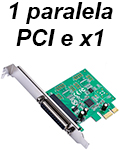 Placa PCIe X1 c/ 1 porta paralela Flexport F2211C2