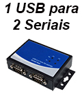 Conversor USB p/ 2 portas seriais RS-232 DB9M Flexport#98
