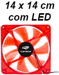 Cooler c/ LED C3Tech F7 Storm series 140x140x25mm red