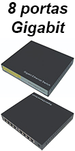 Switch Ethernet prof. 8 portas Flexport F7783E Gigabit#100