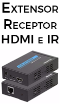 Extensor HDMI e IR amplif. FlexPort 120m p/ cabo UTP 