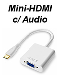 Adaptador Mini-HDMI p/ VGA e udio P2 FlexPort FX-HVA02#98
