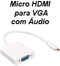 Cabo adaptador micro HDMI para VGA Flexport FX-HVA03