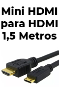 Cabo mini HDMI p/ HDMI Flexport FX-MHDMI01 1080p 1,5m2