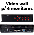 Controlador video wall p/ 4 monitores full HD Flexport