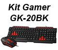 Teclado e mouse LED gamer c/ fio C3Tech GK-202