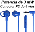 Headset c/ microfone HP Intra H150 azul, P2 3,5mm 3mW#100