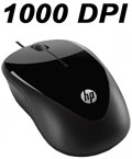 Mouse ptico com fio HP X1000 1000 DPI, 3 botes USB #100