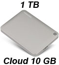 HD externo 1TB Toshiba Canvio Connect II USB3 c/ Cloud#98