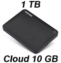 HD externo 1TB Toshiba Canvio Connect II USB3 c/ Cloud