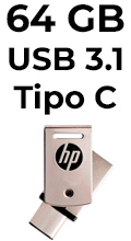 Pendrive Flash Drive 64GB HP x5000m USB 3.1 Type C+A #100