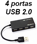 HUB USB 2.0 c/ 4 portas C3Tech HU-210 480 Mbps s/ fonte#100