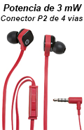 Fone c/ microfone  headset HP H2310 P3 3,5mm vermelho2