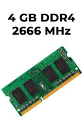 Memria 4GB DDR4 2666MHz Kingston SODIMM KVR26S19S6/4