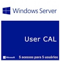 Windows Server CAL 2012/2016 p/ 5 clientes  R18-052012