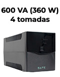 Nobreak 600VA (360W) Coletek SAFE 600 4 tom. 1 bat. Bivolt/115V