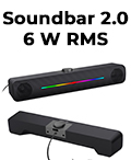 Soundbar 2.0 C3Tech 6W RMS conector PS e USB energia2