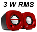 Speaker 2.0 C3Tech SP-303RD  3W RMS P2+ USB2