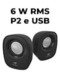 Speaker 2.0 C3Tech SP-30BK 6W RMS som P2 energia USB2