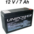 Bateria chumbo-acido Unipower UP1270, 12V, 7Ah, F187#100