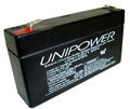 Bateria chumbo-acido Unipower UP613, 6V, 1,3Ah, F187#10