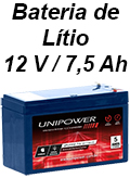 Bateria de ltio 12V 7,5Ah Unipower UPLFP12-7.5, F24