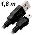 Cabo USB 2 tipo A macho p/ mini USB-B 5 pinos Roxline#10