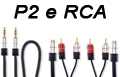 Kit de cabos de udio RCA P2 c/ 3 em 1 Multilaser WI286
