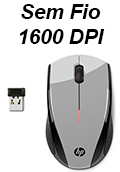 Mini mouse sem fio HP X3000 2.4GHz 1600 dpi 3bot branco#100